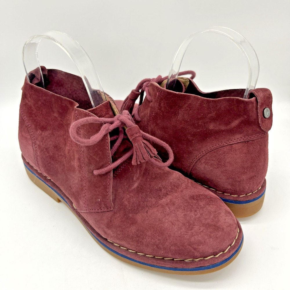 Hush Puppies Women's Cyra Catelyn Boots 5490-601 Dark Red Suede Size 8